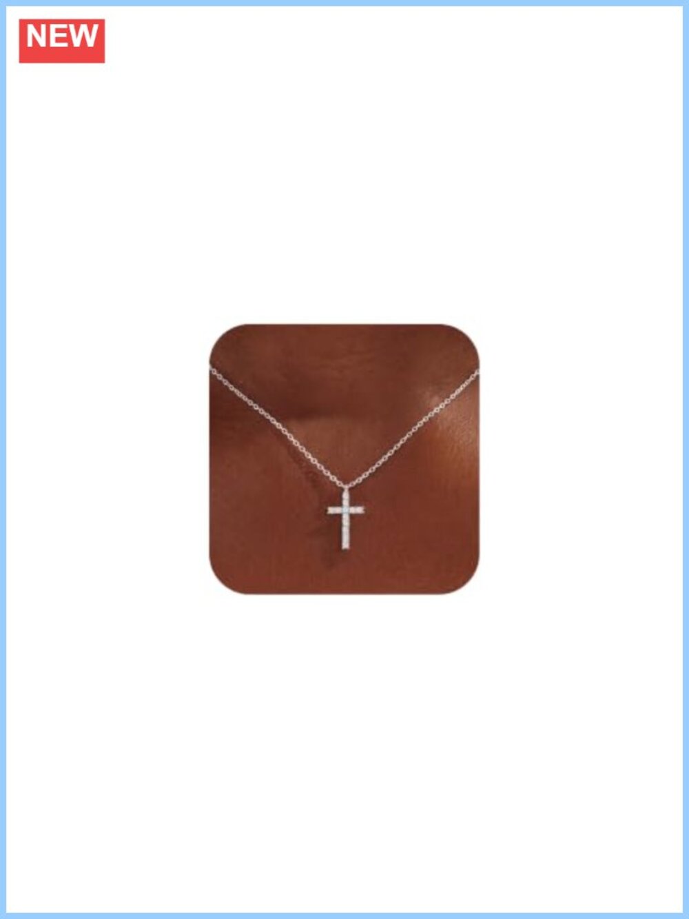 S925 Sterling Silver Cross Pendant Necklace Cable Chain Religious Jewelry Gift